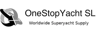 OneStopYacht SL logo with text reading Worldwide Superyacht Supply.